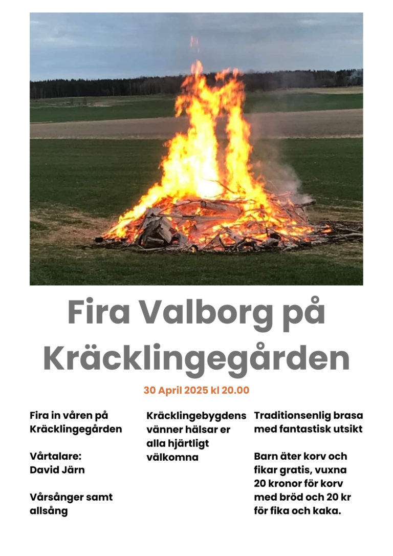Välkomna på årets Valborgsmässofirande onsdagen den 30:e april kl 20.00!!